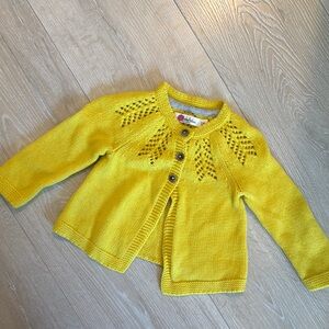 Yellow Knut Mini Boden Kids Cardigan